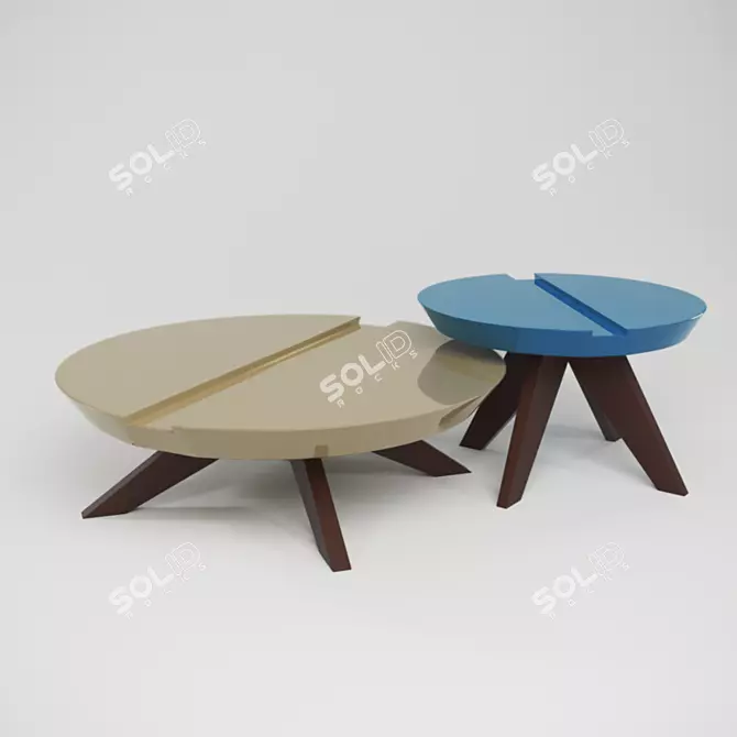 Modern Glamour: Emilio Coffee Table 3D model image 1