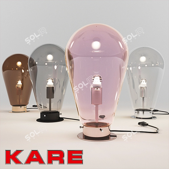 Sleek Table Lamp Bulb 3D model image 1