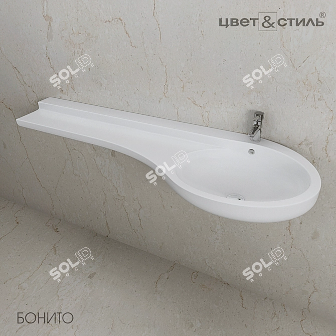 Elegant Bonito 170 Sink 3D model image 1