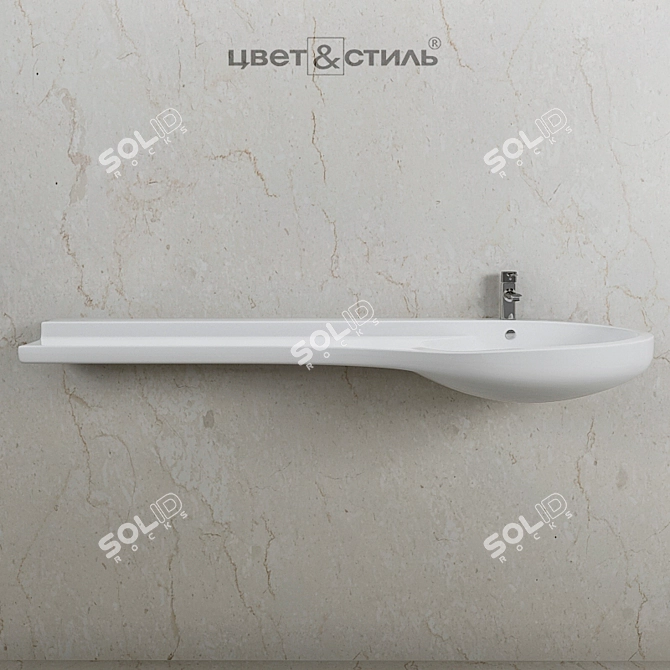 Elegant Bonito 170 Sink 3D model image 2