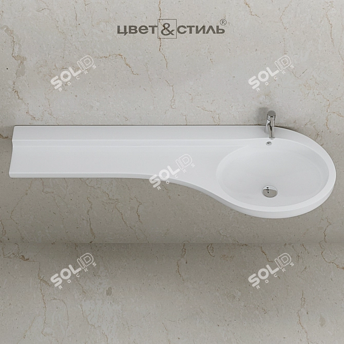 Elegant Bonito 170 Sink 3D model image 3