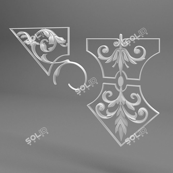 Classic Pattern Molding 3D model image 1