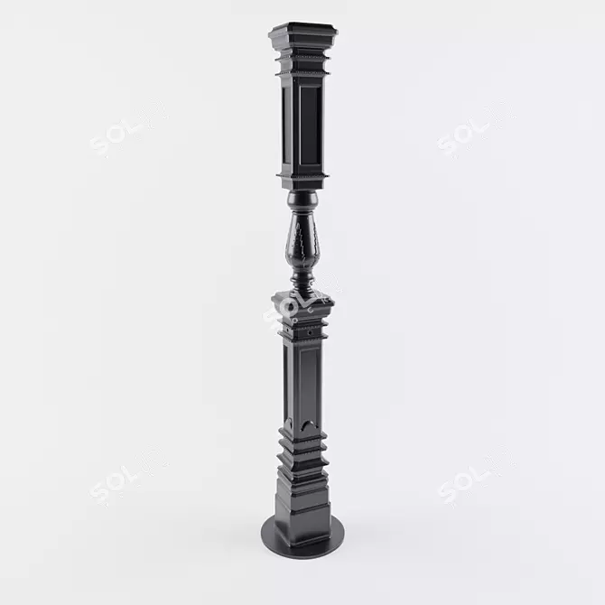 Metal Loft Column 3D model image 1