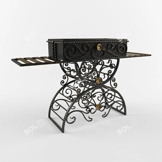 Forged BBQ Grill 3D model image 1