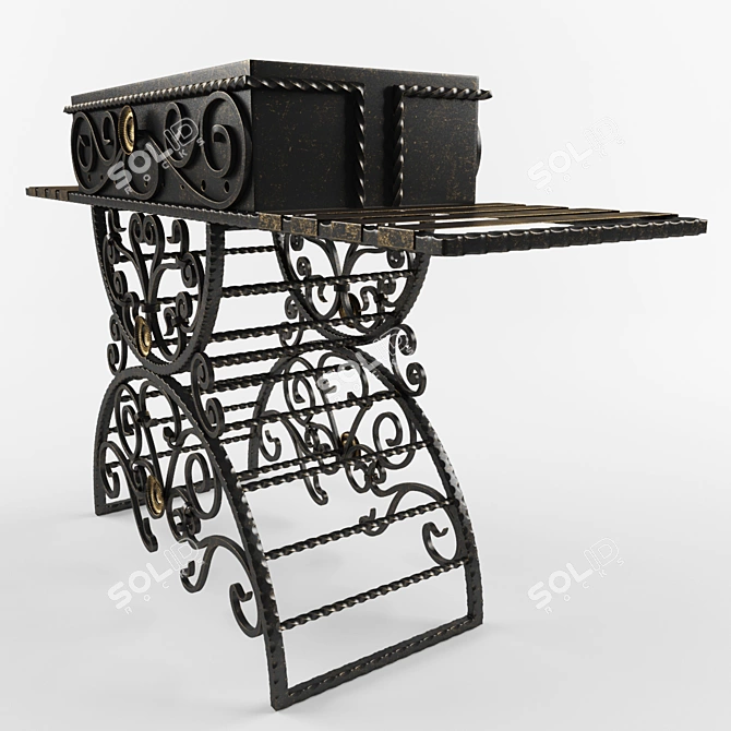 Forged BBQ Grill 3D model image 2