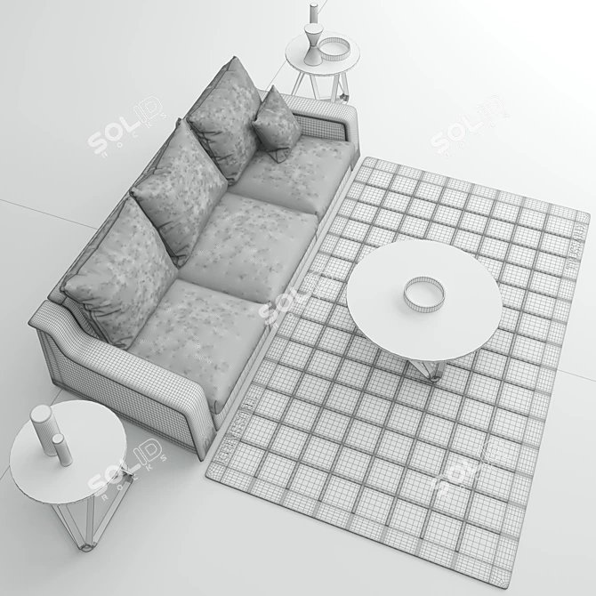 Luxury Trussardi Casa Sofas & Accessories 3D model image 2