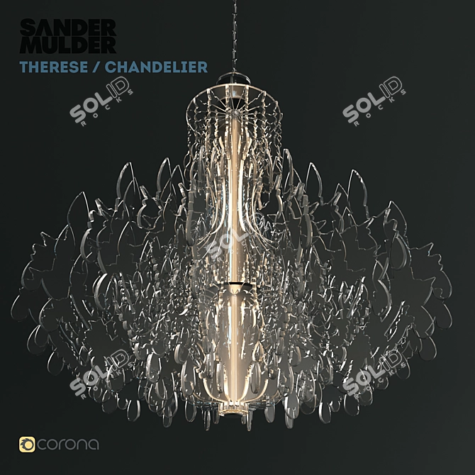 Therese Chandelier: Elegant Illumination by Sander Mulder 3D model image 2