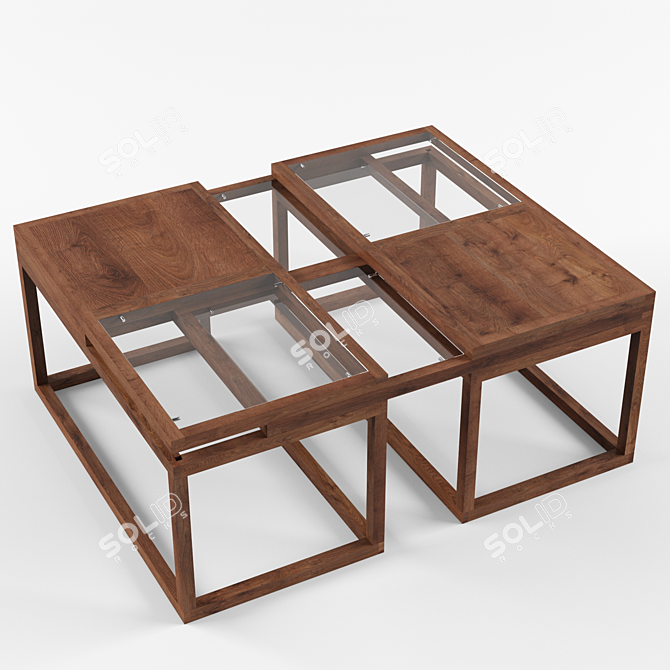 Modern Merge Table - Sleek and Functional 3D model image 1