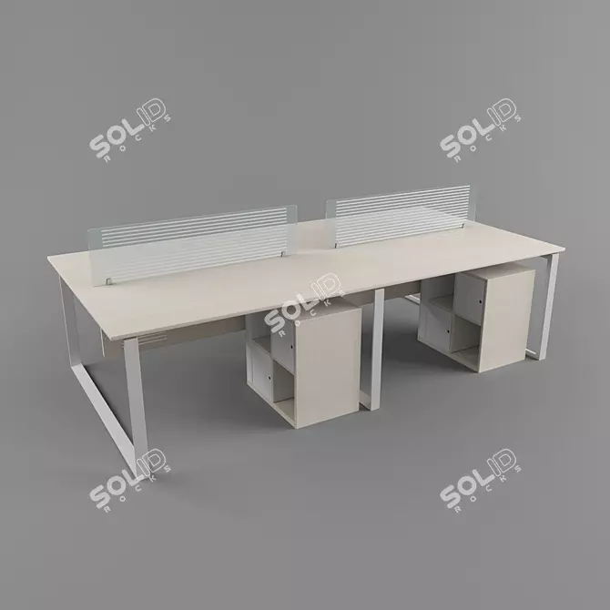 Modern Office Table 3D model image 1