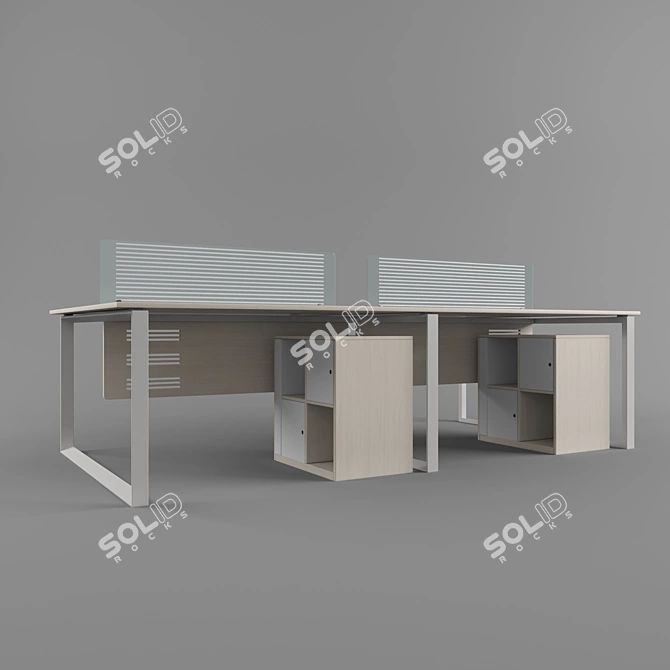 Modern Office Table 3D model image 2