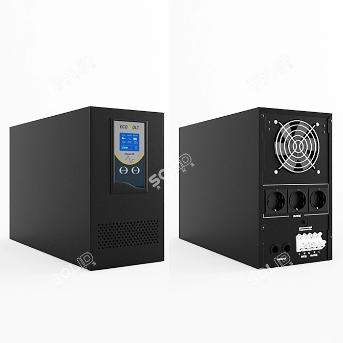 Ecovolt 1524C: Reliable UPS Solution 3D model image 1