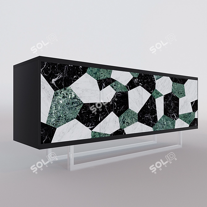 Portuguese Fractal Sideboard 3D model image 2