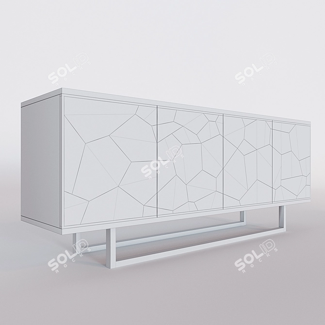 Portuguese Fractal Sideboard 3D model image 3