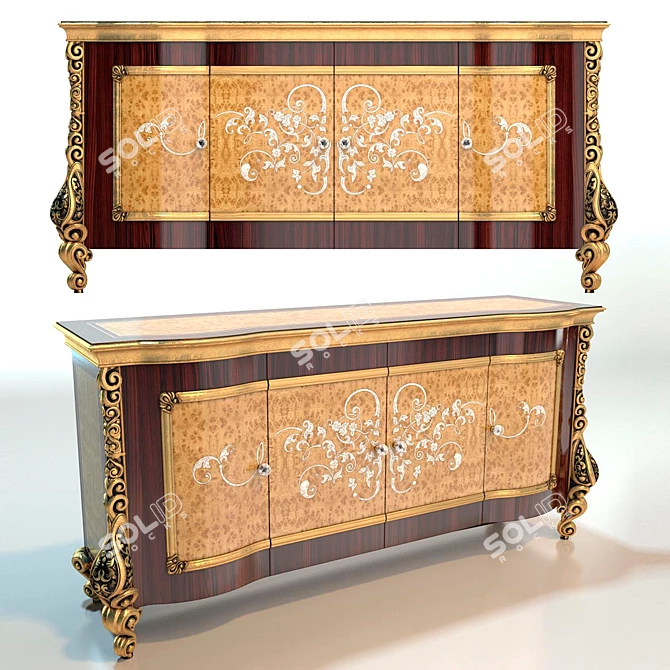 Regal Charm Dresser 3D model image 1