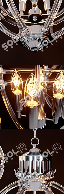 Elegant Eichholtz Impero Chandelier 3D model image 3