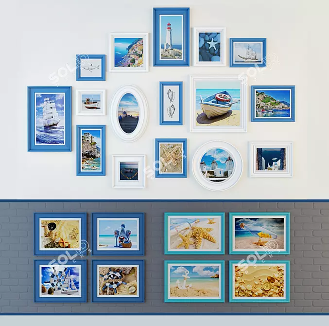 Seaside Treasures: Maritime-inspired Art Collection 3D model image 1