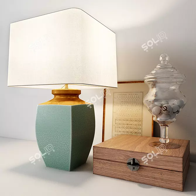 Elegant Home Decor Set 3D model image 1