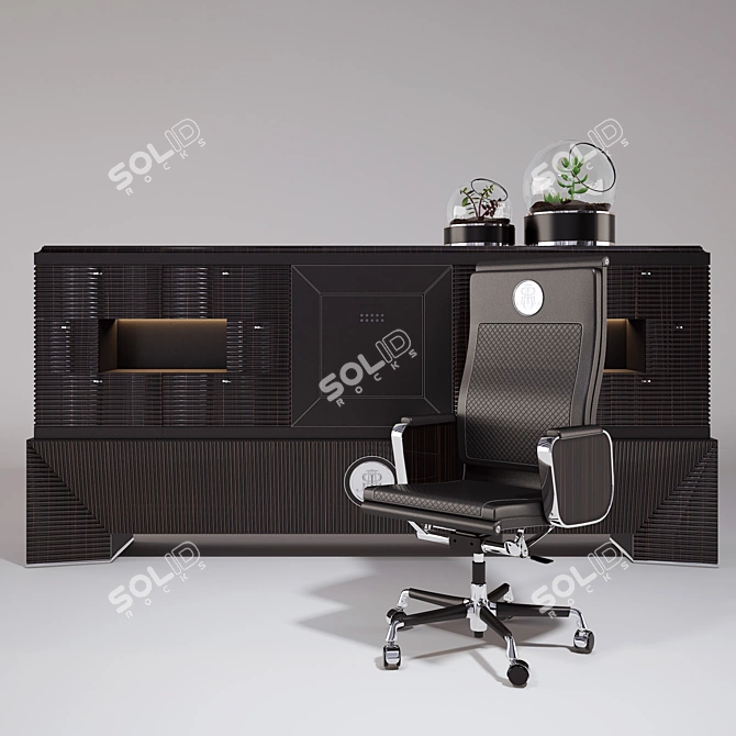 Elegant ART Auctor Desk Set 3D model image 2