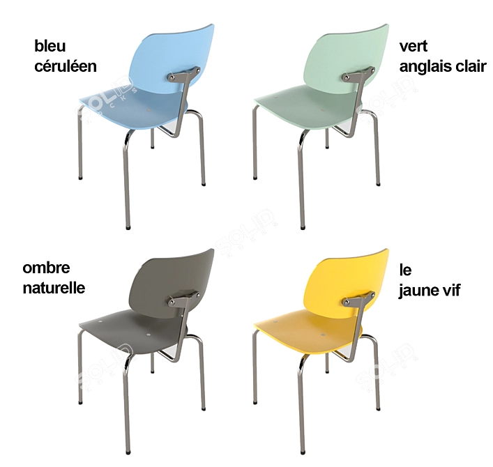 Eiermann's SE 68 SU: Versatile Stacking Chair 3D model image 2