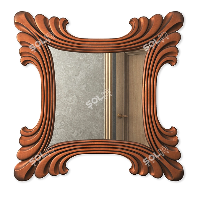 Reflective Elegance: Charleroi Mirror 120x120 3D model image 1