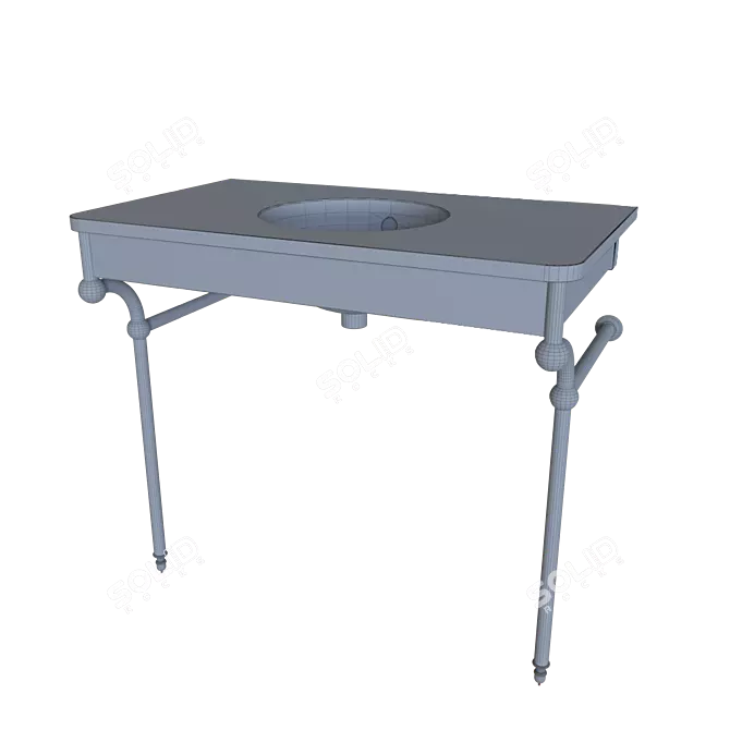 Etoile Metal Round Washstand 3D model image 3