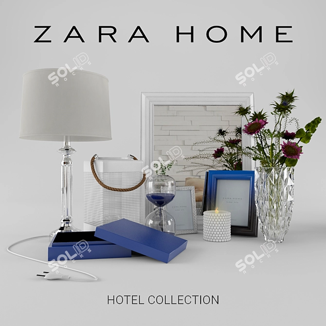 Zara Home Hotel Collection Set 1: Elegant Décor to Elevate your Space 3D model image 1