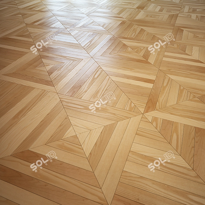 Modern Wood Parquet Tiles 3D model image 1