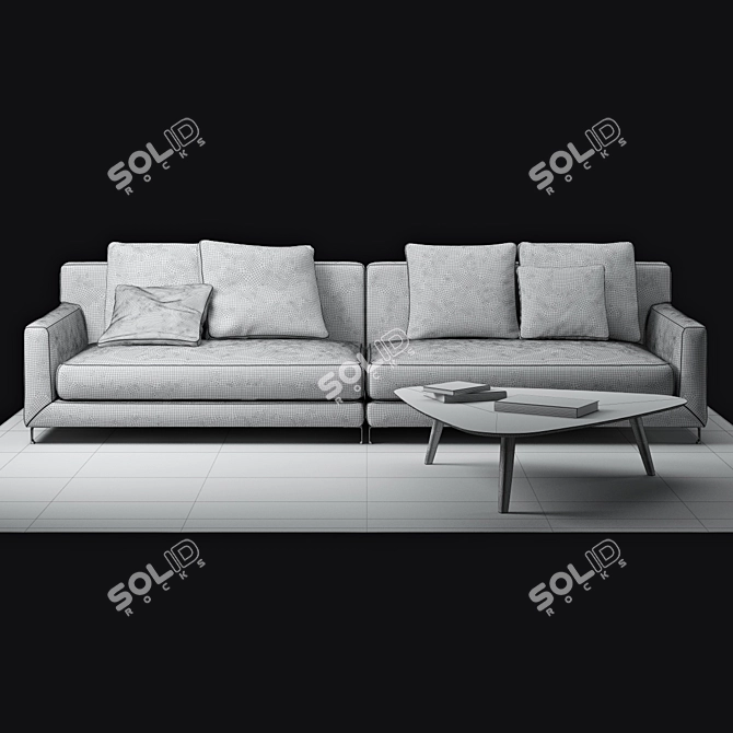 - Modern elegance: Minotti Allen Sofa & Sullivan Table
- Sleek sophistication: Minotti Allen Sofa & Sullivan Table
-  3D model image 3