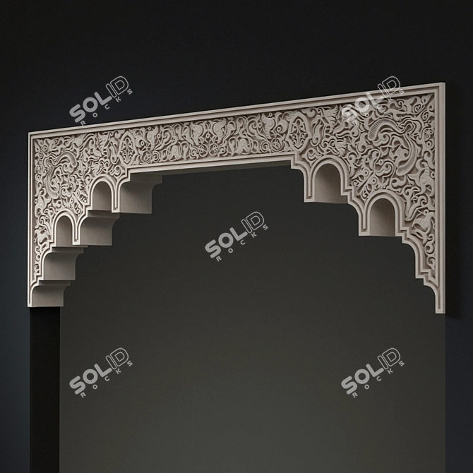 Andalusian Style Arch: Elegant Accent 3D model image 1