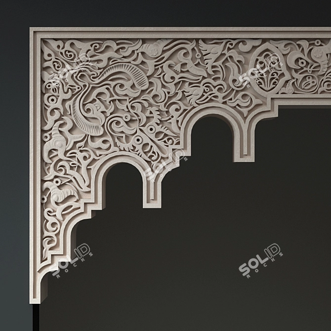 Andalusian Style Arch: Elegant Accent 3D model image 2