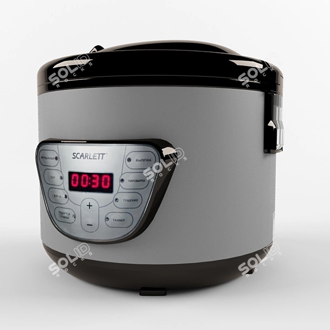 Scarlett 700W 4L Electronic Rice Cooker 3D model image 1