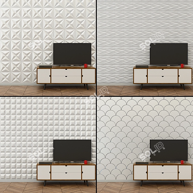 3D Panel Collection 2: Stunning Wall Decor 3D model image 3