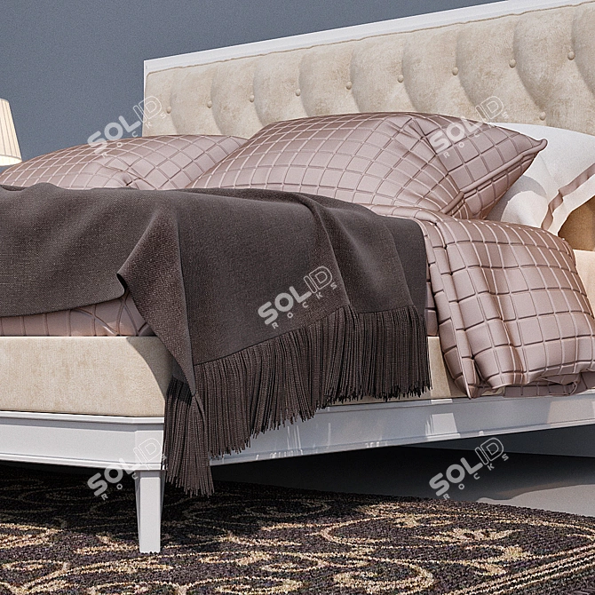 Modern Italian Bed Set with Fratelli Barri Mestre 3D model image 3