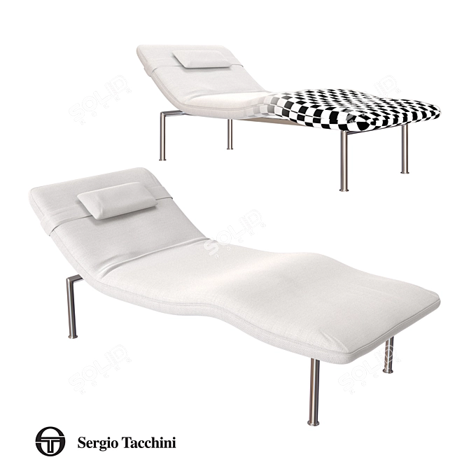 Modern Upholstered Lounge Chair 3D model image 1