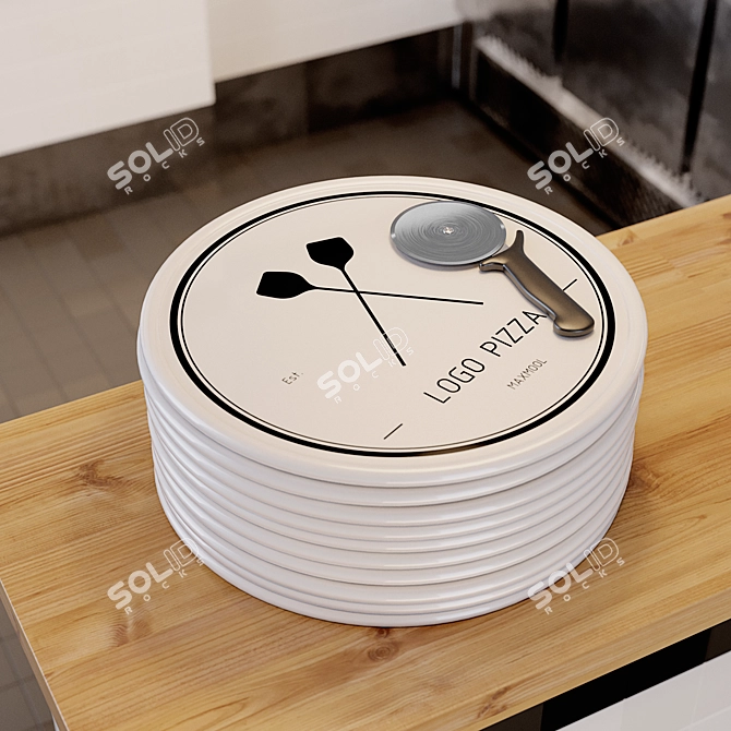 Authentic Pizza Kitchen Set 3D model image 3