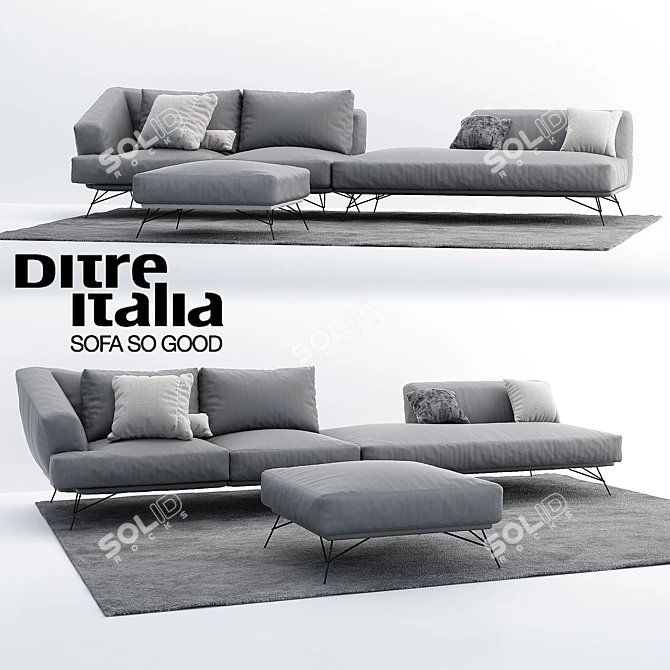 Stylish Lenoxx Sofa by Ditre Italia 3D model image 1