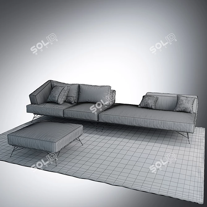 Stylish Lenoxx Sofa by Ditre Italia 3D model image 3