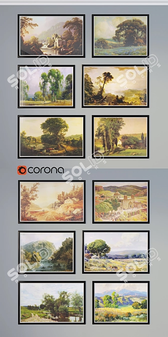 American Nature Collection: 23 Classic Paintings 3D model image 2