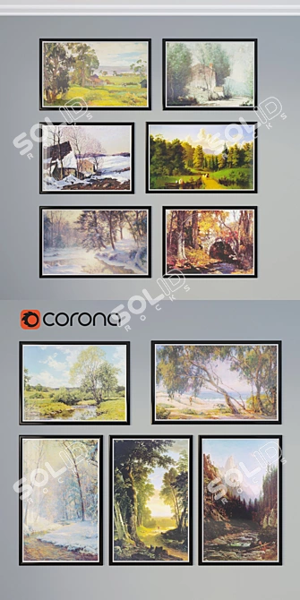 American Nature Collection: 23 Classic Paintings 3D model image 3