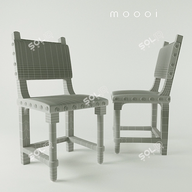 Modern Gothic Chair: Sleek & Sophisticated 3D model image 2