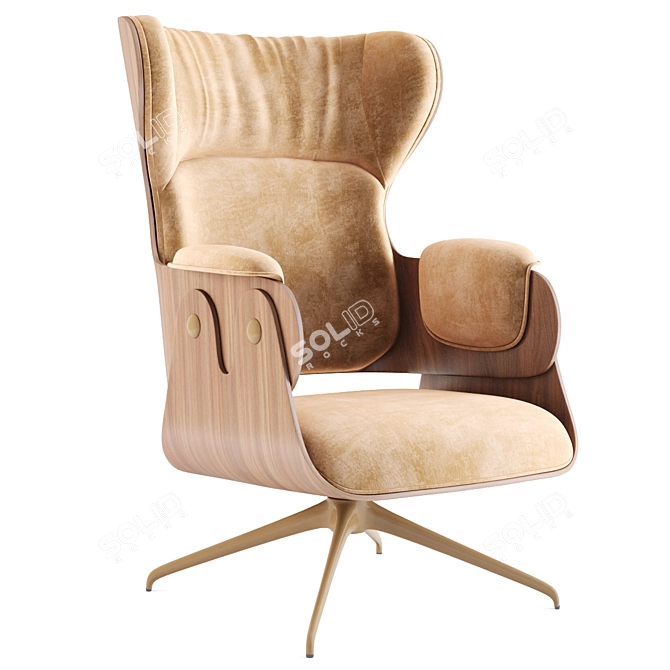 Modern Lounger with a Twist! 3D model image 1
