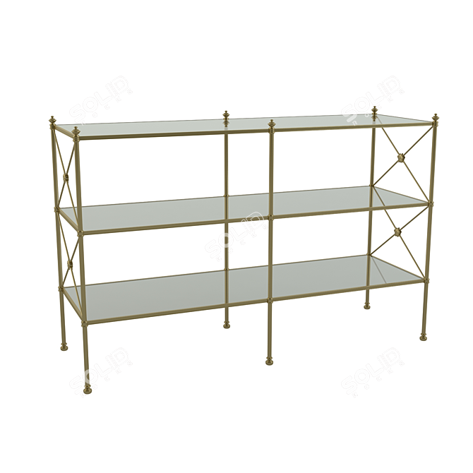 Elegant Baker Console Table 3D model image 1