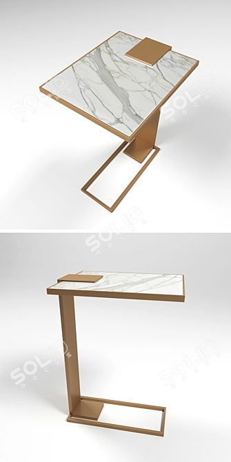 Elegant Robicara Poli Side Table 3D model image 2