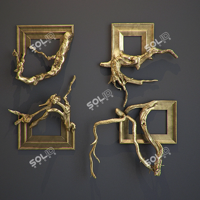 Earthy Art: Root Painting 3D model image 1