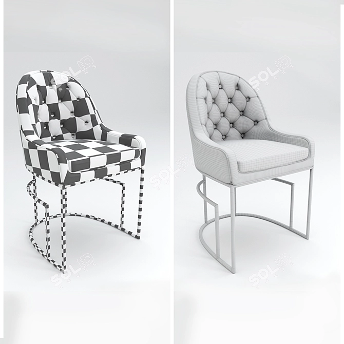 Luxury Deco Chair: Jacopo-B 3D model image 2