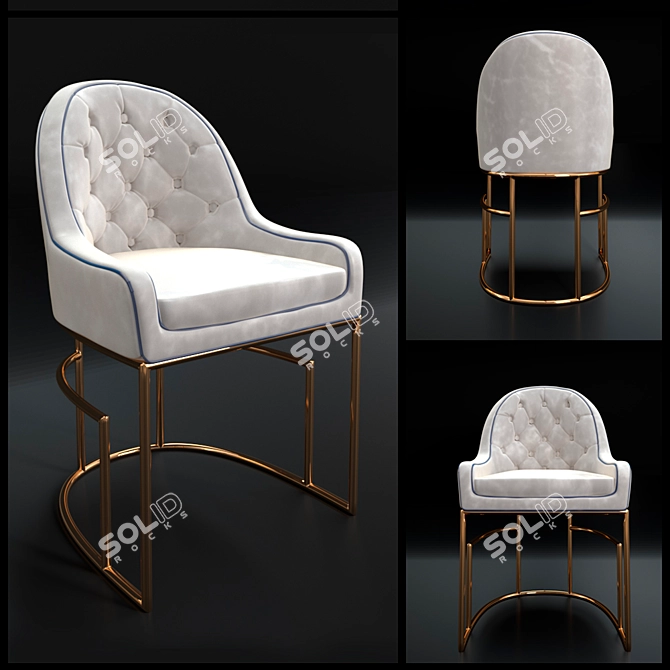 Luxury Deco Chair: Jacopo-B 3D model image 3