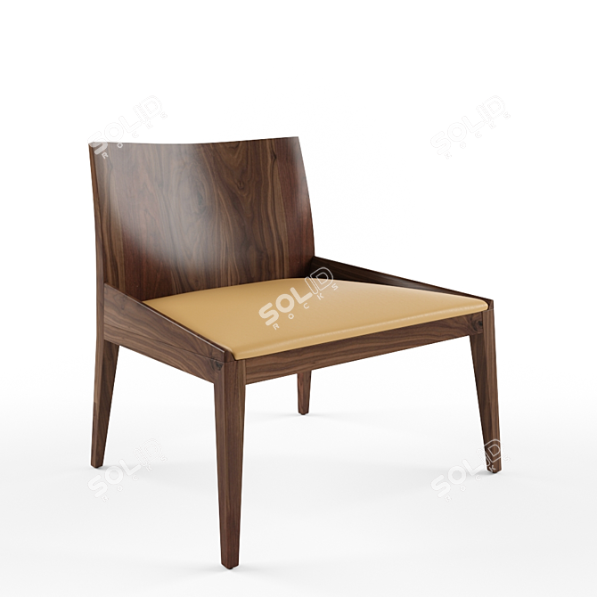 Modern Bross Grace Chair: Contemporary Elegance 3D model image 2