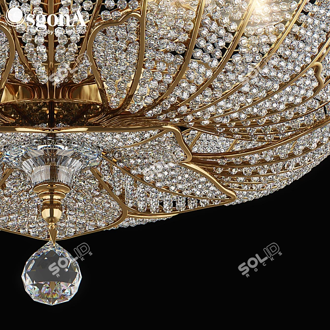 Elegant Riccio Osgona Ceiling Light 3D model image 2