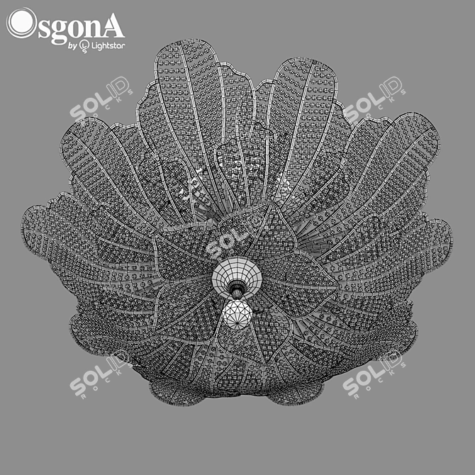 Elegant Riccio Osgona Ceiling Light 3D model image 3