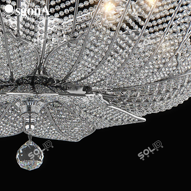 Elegant Riccio Osgona Ceiling Chandelier 3D model image 2